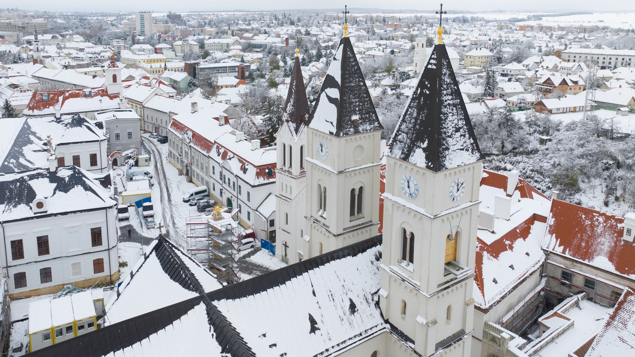 Veszprém, várnegyed, téli látkép