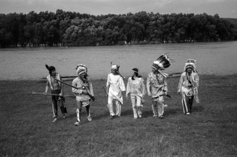 Baktay Ervin és a dunai indiánok Fotó: Fortepan